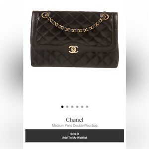 Chanel medium Paris double flap bag rare two tone hardware